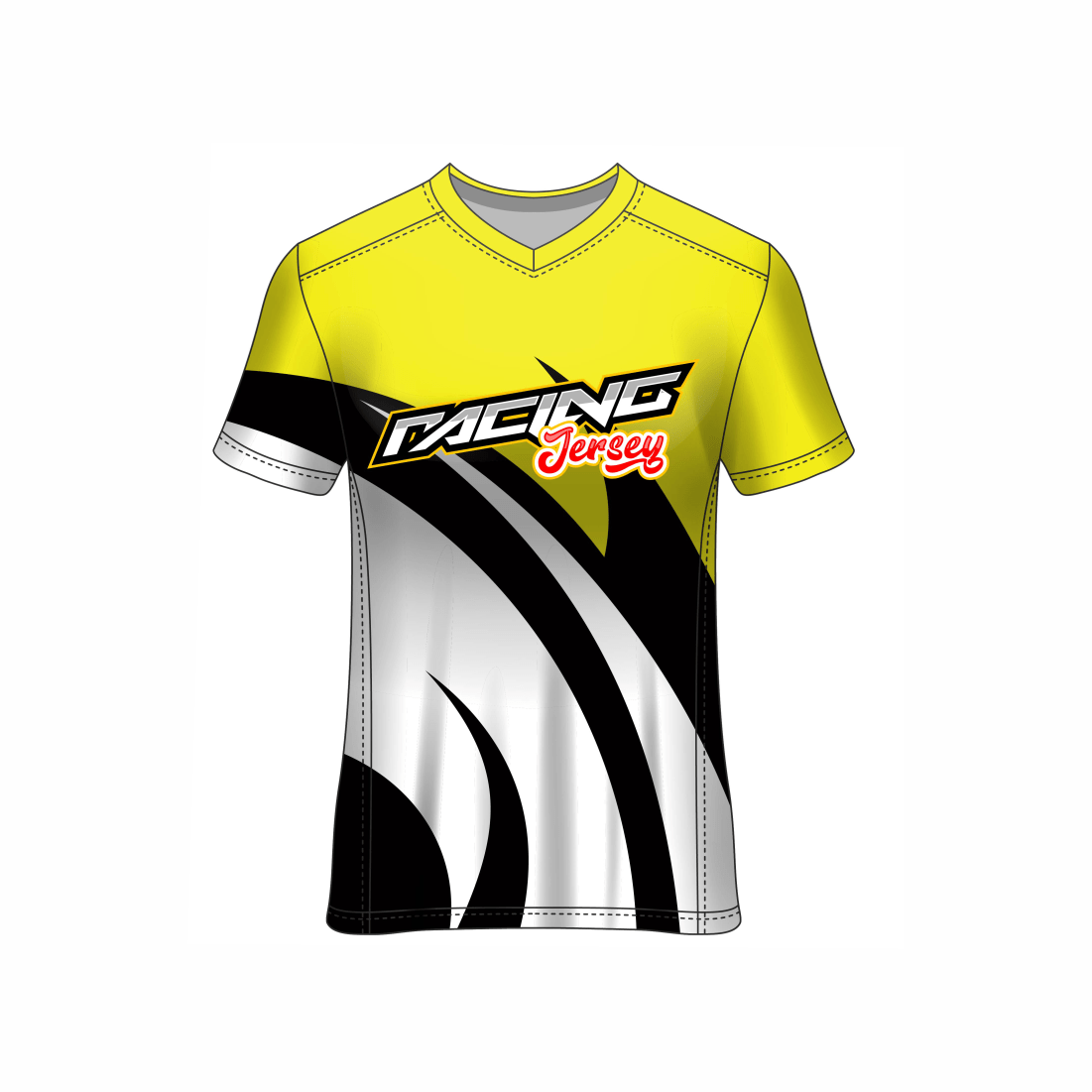 Next Print Customised All Over Printed V Neck T-Shirt NP0000S703 - Next Print