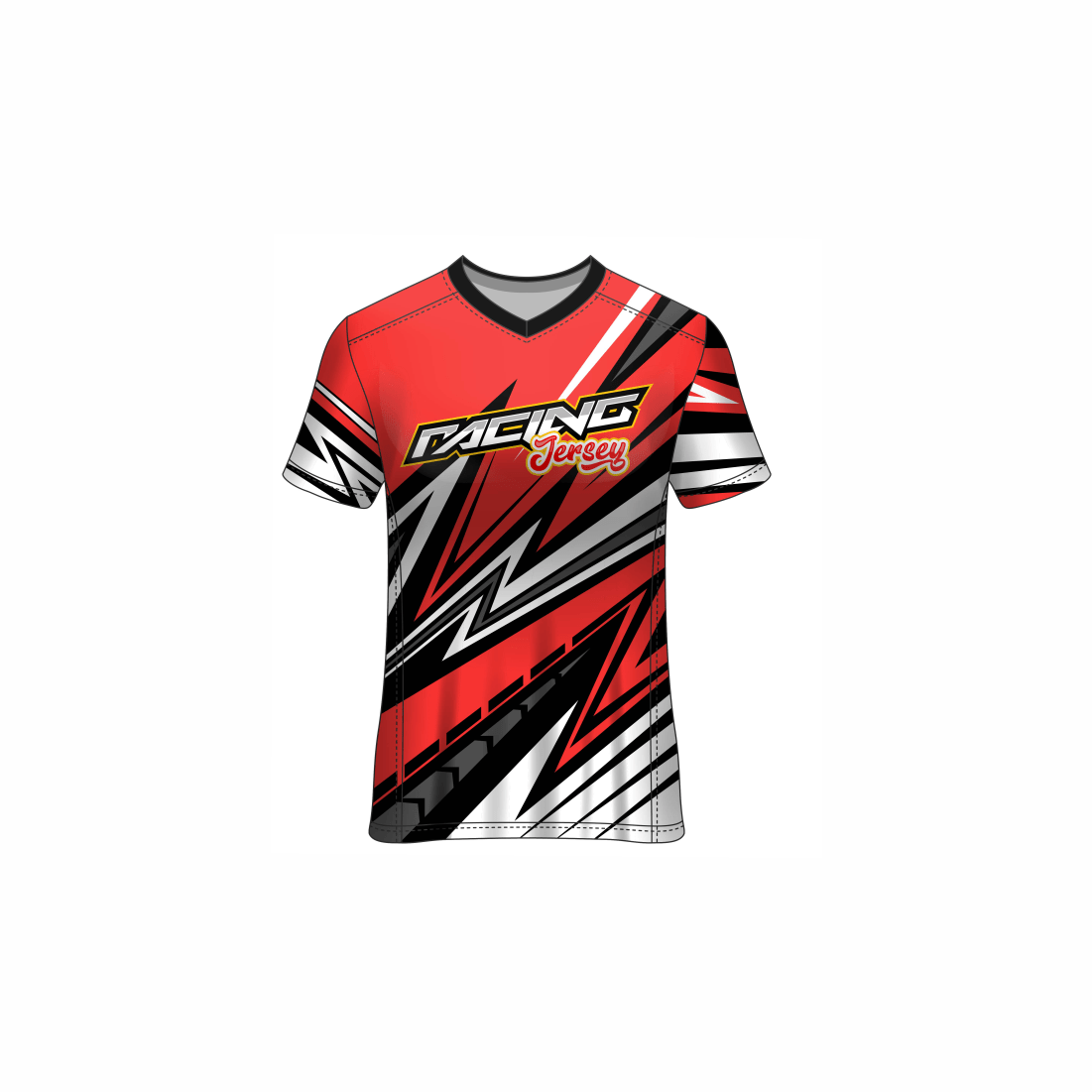 Next Print Customised All Over Printed V Neck T-ShirtNP0000S673 - Next Print