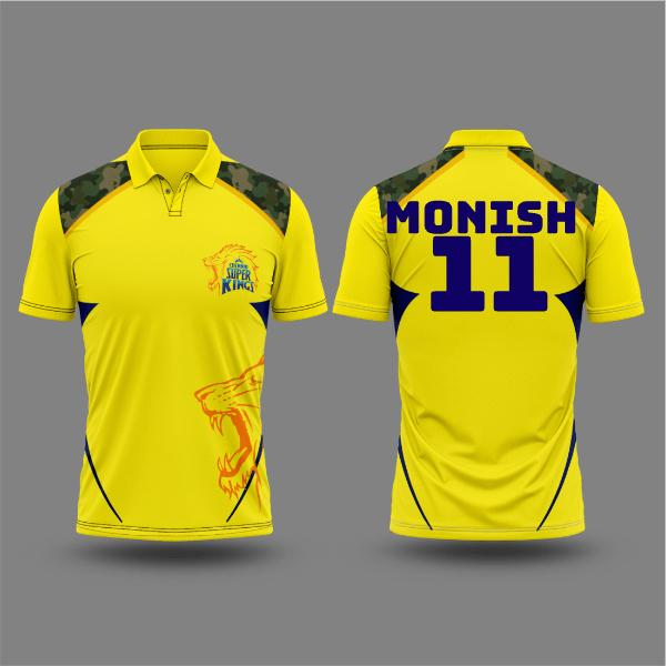 Next Print Customised Ipl Chennai Printed Jersey. - Next Print