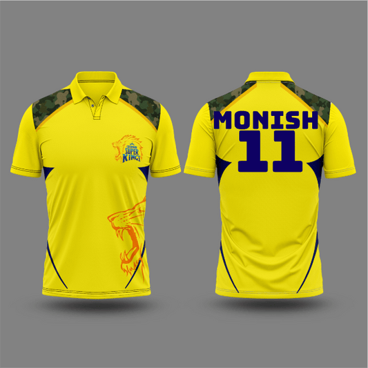 Next Print Customised Ipl Chennai Printed Jersey. - Next Print