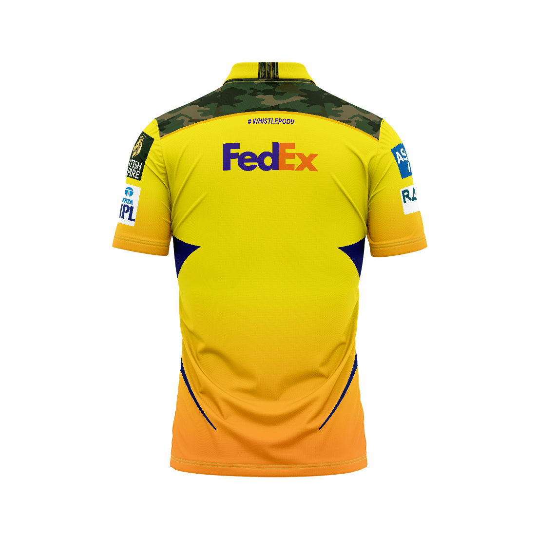 Next Print Customised Ipl Chennai Super Kings Polo Collar Half Sleeves Printed Jersey. - Next Print