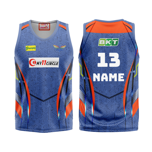 Next Print Customised Ipl Lucknow Super Giants Printed Basketball Jersey. - Next Print