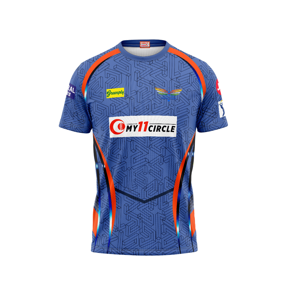 Next Print Customised Ipl Lucknow Super Giants Printed Round Neck Jersey. - Next Print