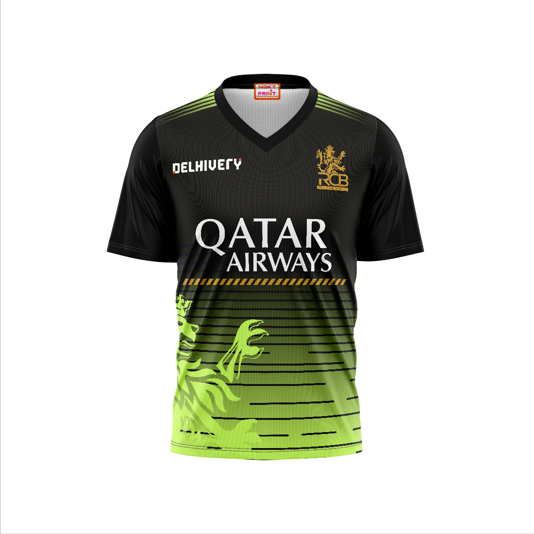 Next Print Customised IPL Royal Challengers Bangalore Printed Jersey T-Shirt. - Next Print