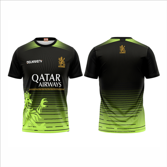 Next Print Customised IPL Royal Challengers Bangalore Printed Round Neck Jersey T-Shirt. - Next Print