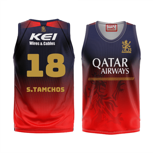Next Print Customised Ipl Royal Challengers Bengaluru Printed Basketball 2025 Jersey. - Next Print