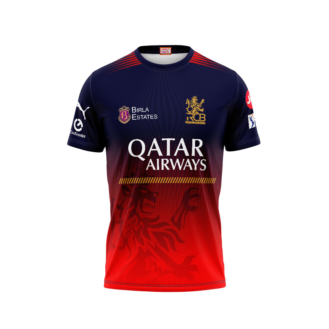 Next Print Customised Ipl Royal Challengers Bengaluru Printed Round Neck 2025 Jersey. - Next Print