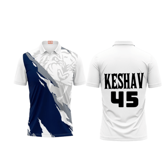 Next Print Customized Polo Neck White Jersey NP5000064 - Next Print