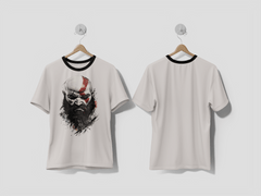 Next Print Full Color Tattoo Design of Kratos Portrait Art design t-shirt - Next Print