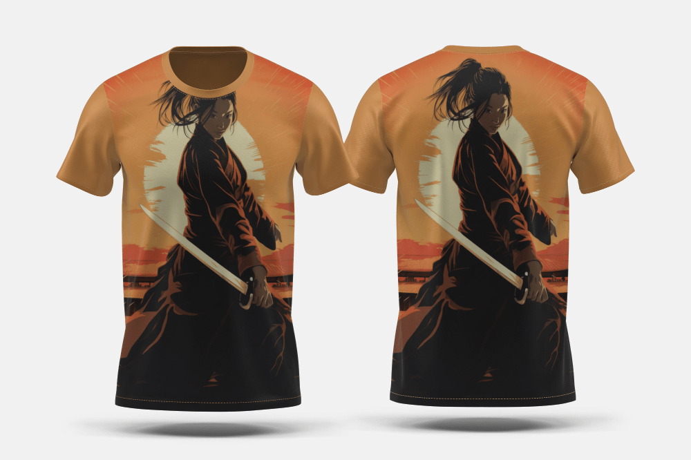 Next Print Full shot ninja wearing equipment Printed t-shirt - Next Print