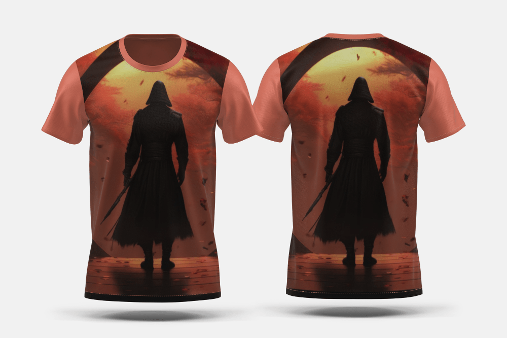 Next Print Full shot ninja wearing equipment Printed t-shirt - Next Print