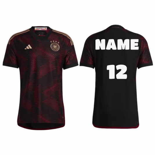 Next Print Germany Inspired Football Jersey Back View with Custom Name and Number