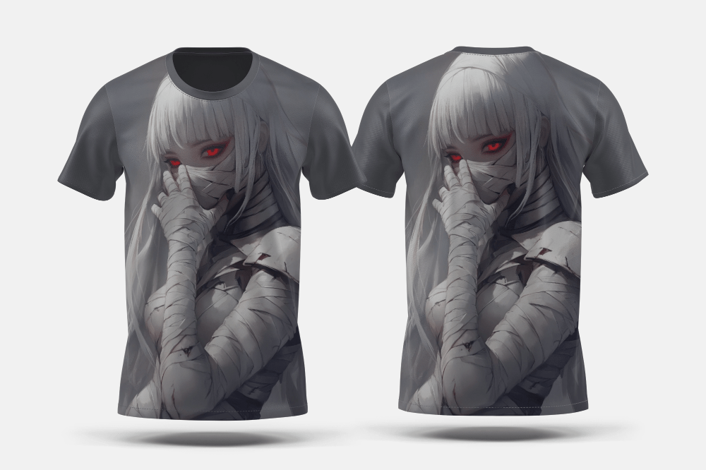 Next Print Halloween scene illustration in anime style Printed t-shirt - Next Print