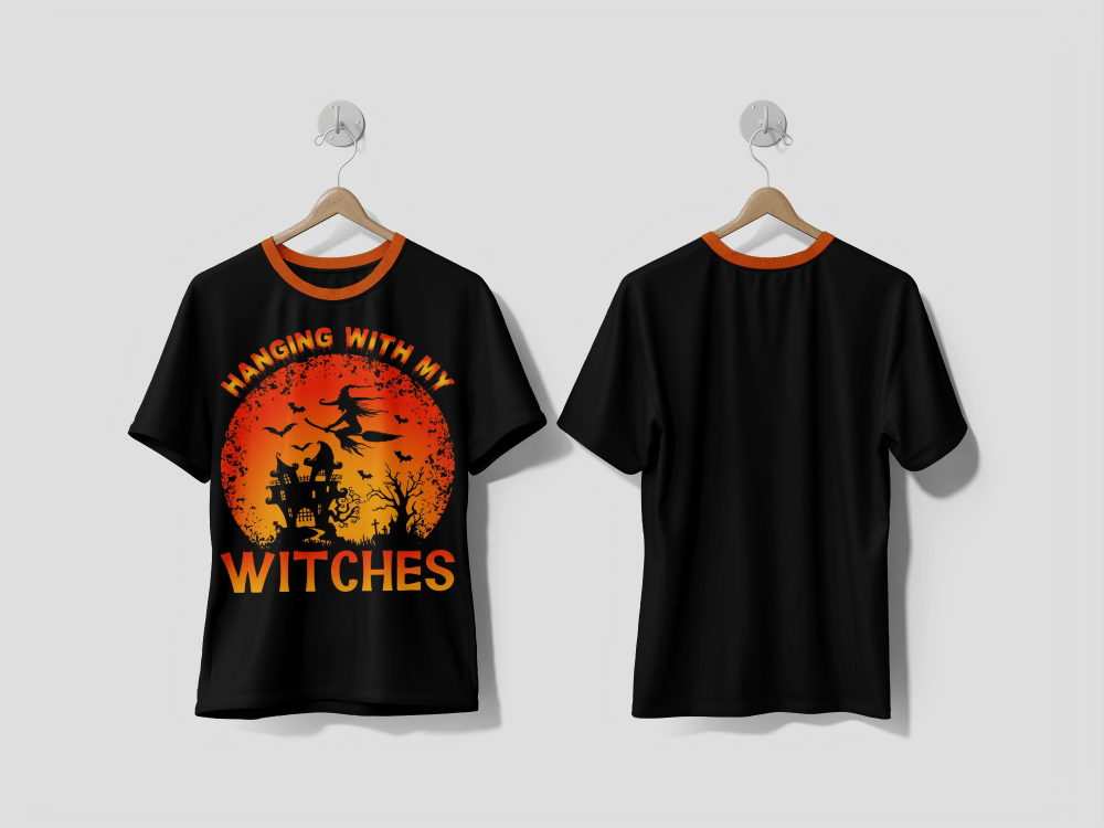Next Print Hanging With My Witches, Halloween T Shirt Design - Next Print