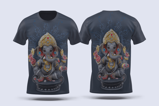 Next Print Indian Ganesha Festival , Lord Ganesha avatar photo Printed t-shirt - Next Print