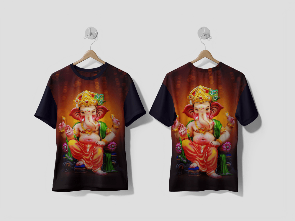 Next Print Indian Ganesha Festival , Lord Ganesha avatar photo Printed t-shirt - Next Print