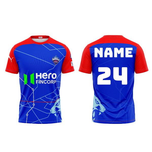 Next Print Ipl Delhi Capitals Printed Round Neck Jersey - Next Print