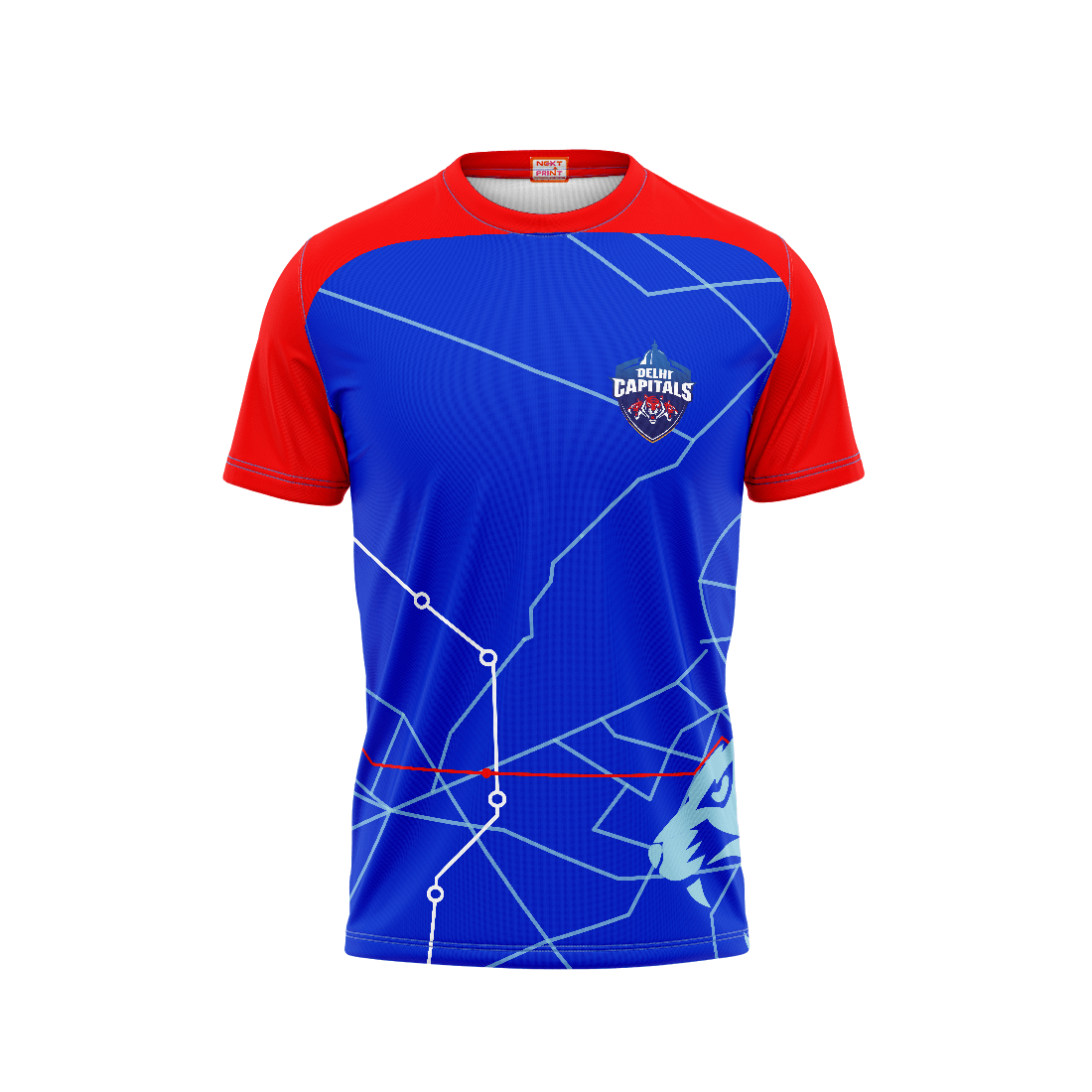 Next Print Ipl Delhi Capitals Printed Round Neck Jersey - Next Print