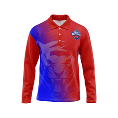 Next Print Ipl Delhi Customisable Polo neck Full Sleeves jersey - Next Print