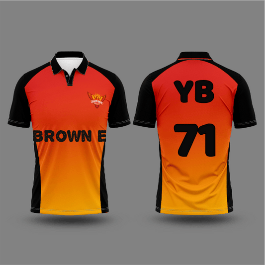 Next Print Ipl Hyderabad Printed Polo Collar Jersey. - Next Print