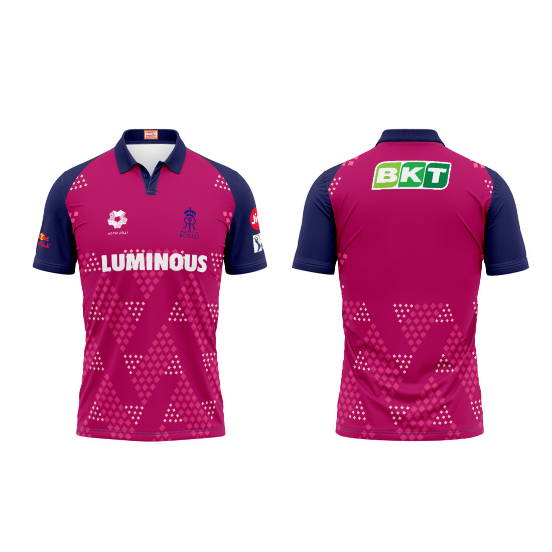 Next Print Ipl Rajasthan Royals Printed Polo Collar Jersey - Next Print