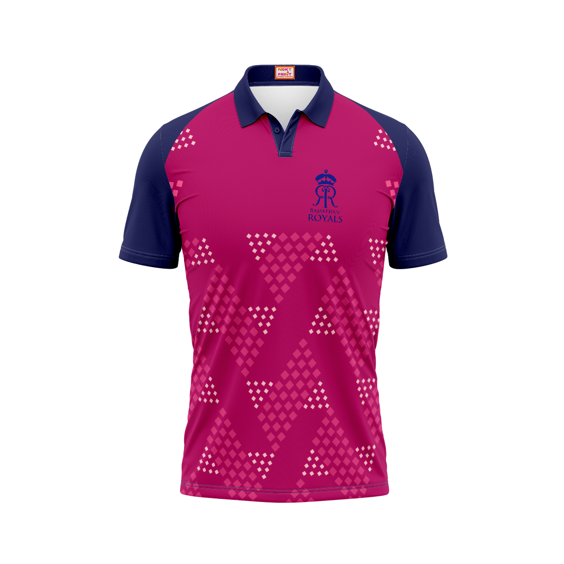 Next Print Ipl Rajasthan Royals Printed Polo Collar Jersey - Next Print
