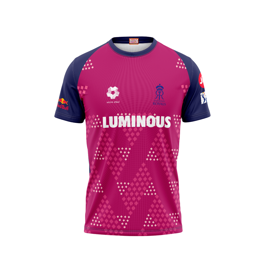 Next Print Ipl Rajasthan Royals Printed Round Neck Jersey - Next Print