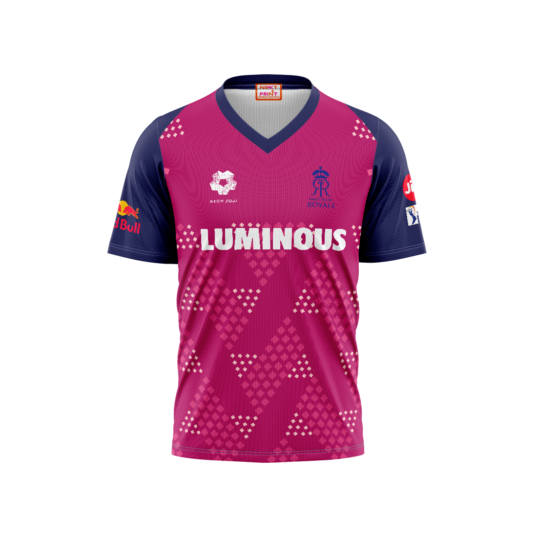 Next Print Ipl Rajasthan Royals Printed V Neck Jersey - Next Print