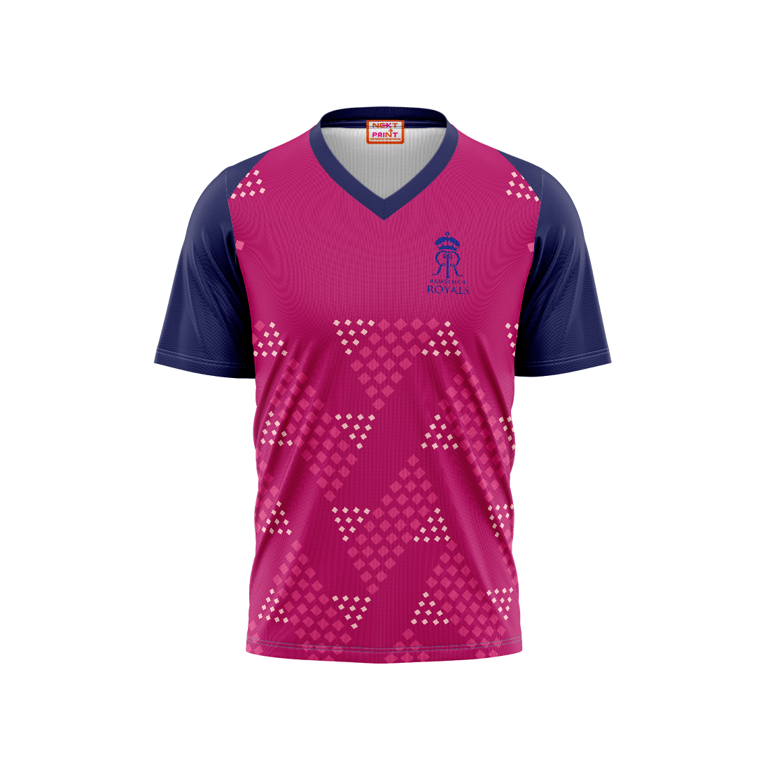 Next Print Ipl Rajasthan Royals Printed V Neck Jersey - Next Print