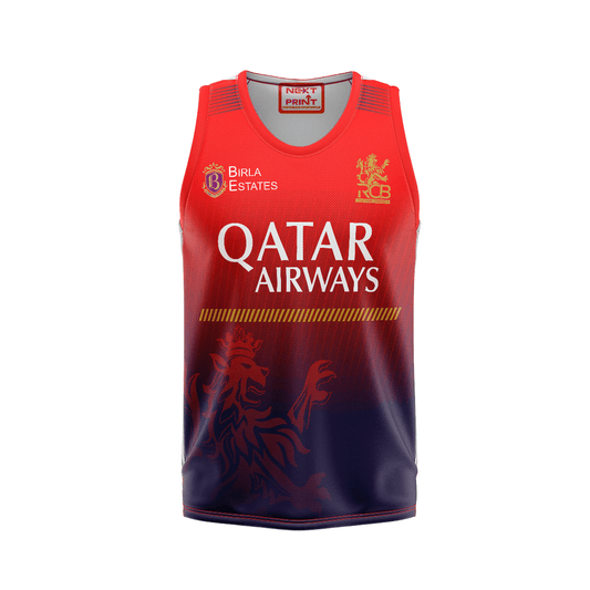 Next Print Ipl Royal Challengers Bengaluru Printed Polo Collar Jersey (Copy) - Next Print