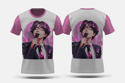 Next Print Jungkook BTS singer on stage performance Printed t-shirt - Next Print
