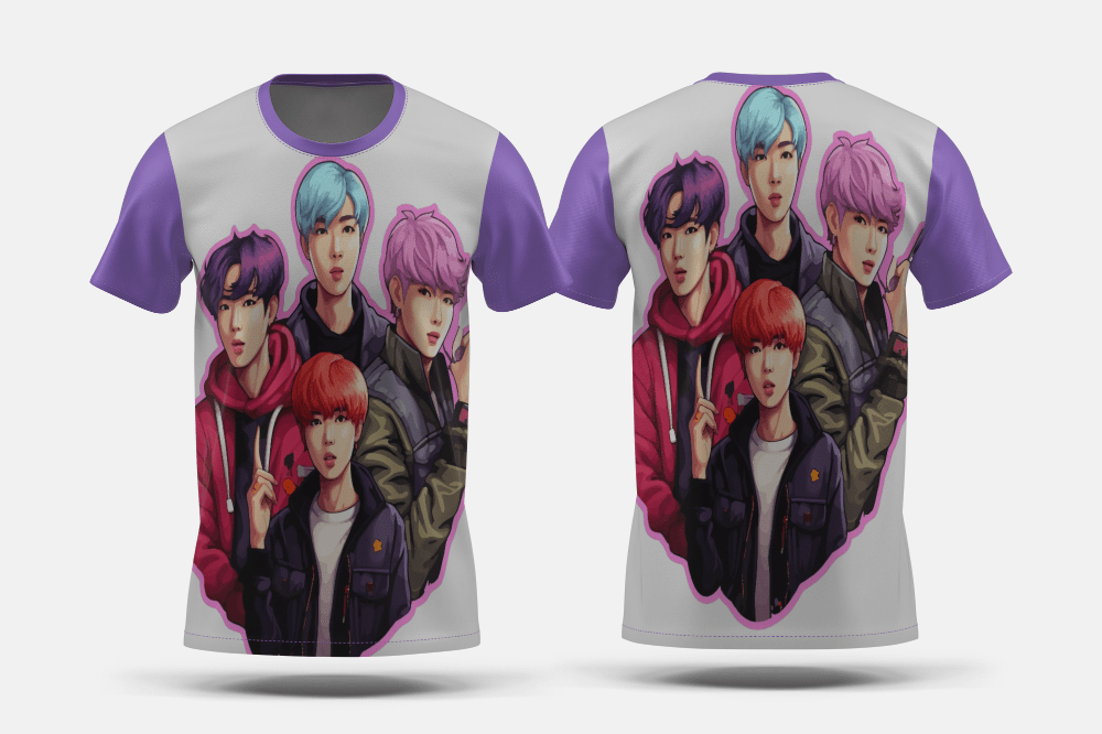Next Print K - pop cool sticker design vector art Printed t-shirt - Next Print