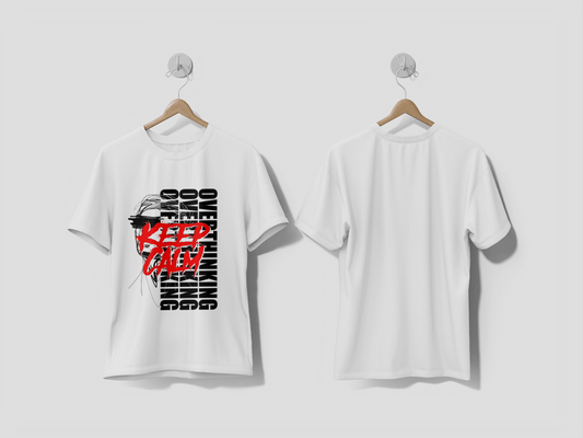Next Print Keep Calm Stop Overthinking Mental Health Awareness printed t-shirt - Next Print