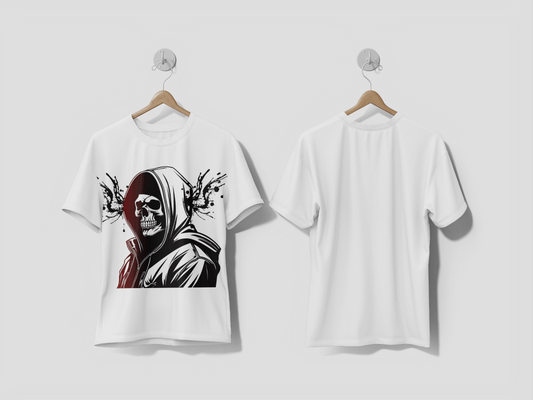 Next Print Monochrome vintage skull printed t-shirt - Next Print