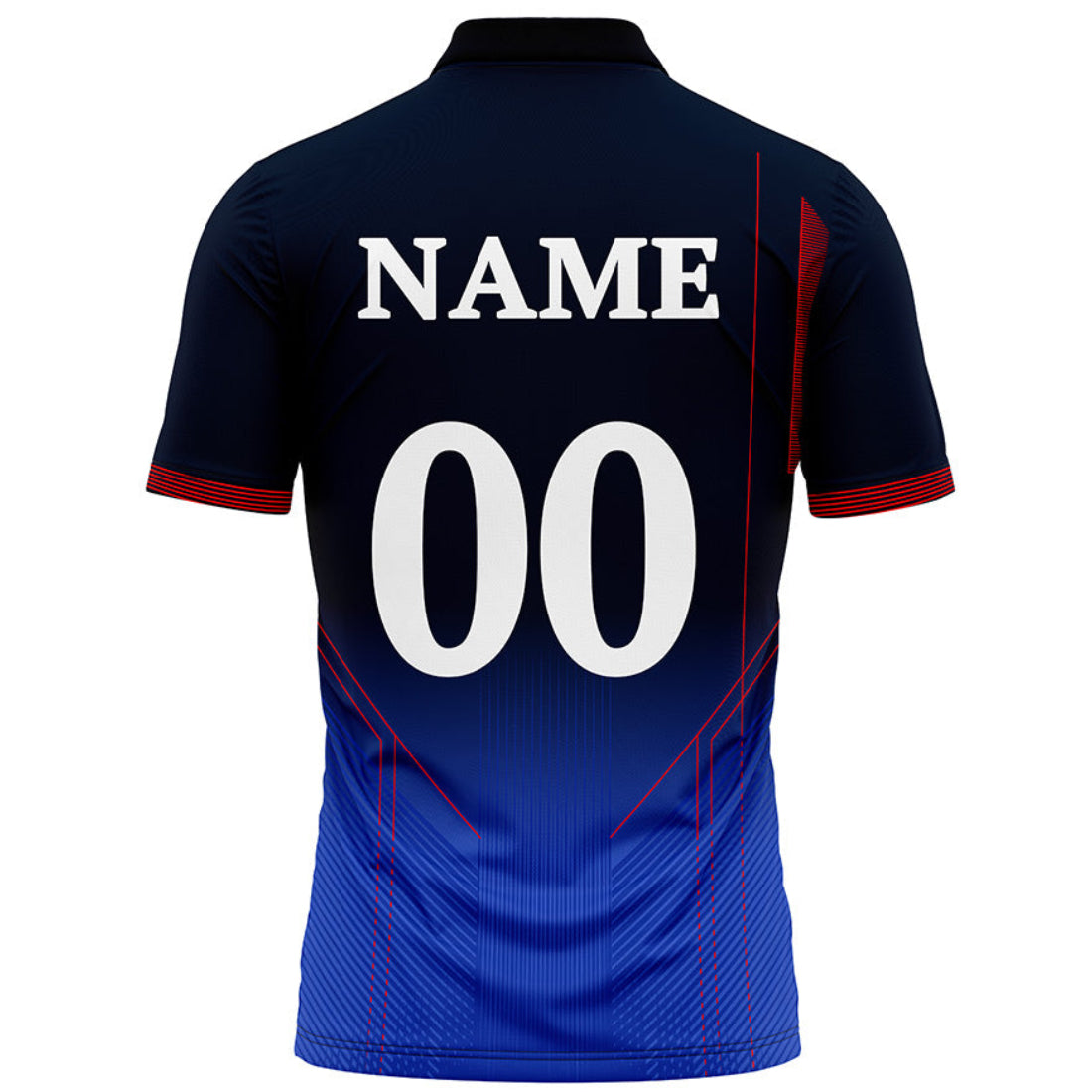 Next Print Namibia Cricket Jersey Back View with Custom Name and Number
