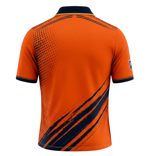 Next Print Orange Cricket Jersey RCB Style – Custom Name & Number Sublimation Sports T-Shirt India