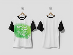 Next Print Positive lettering message on watercolor stain printed t-shirt - Next Print