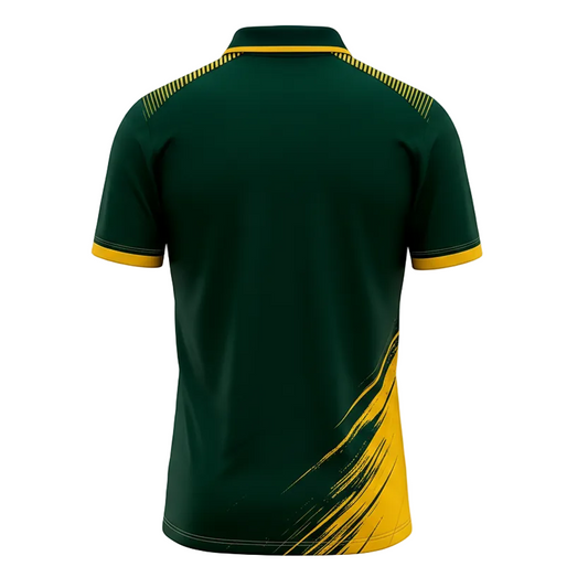 Next Print RCB Green Gold Cricket Jersey – Custom Name & Number | Premium Fan Edition Sports T-Shirt