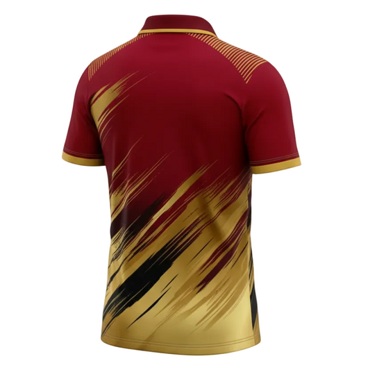 Next Print RCB Red Gold Lion Cricket Jersey Custom Player Edition Premium Sportswear