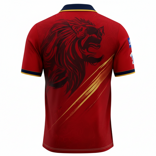 Next Print Red Lion Cricket Jersey RCB Style – Custom Name & Number Sublimation Sports T-Shirt India