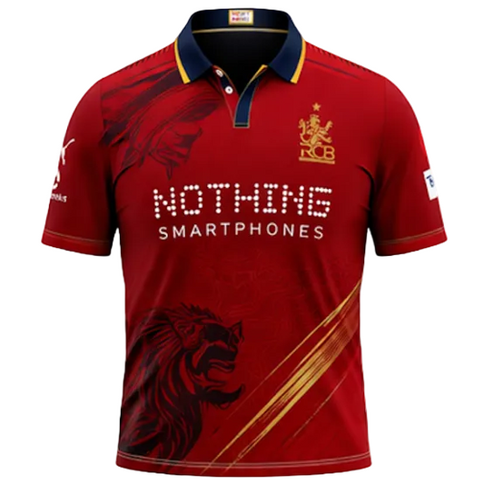 Next Print Red Lion Cricket Jersey RCB Style – Custom Name & Number Sublimation Sports T-Shirt India