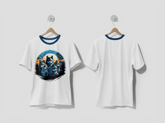 NEXT PRINT There are four wolfs that are sitting together in the wilderness design t-shirt - Next Print