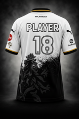 Next Print White Gold Custom Fan Jersey for Men – Personalized Name & Number Polo Edition