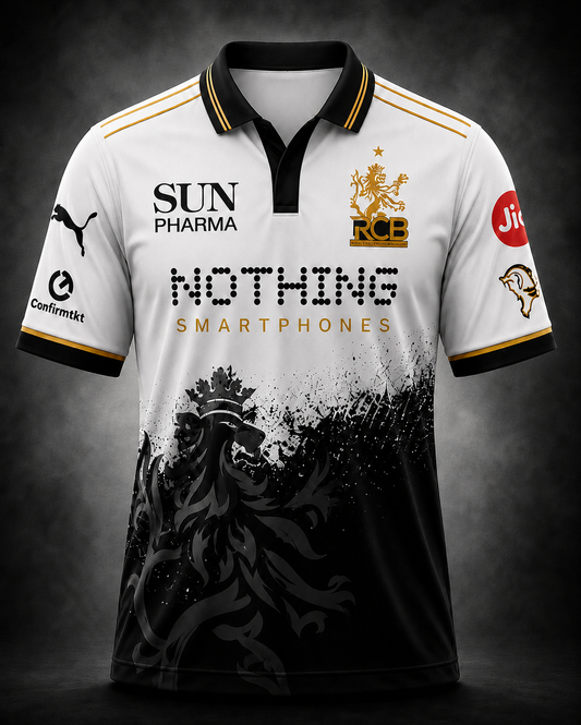 Premium white gold custom fan jersey for men with personalized name and number option front view