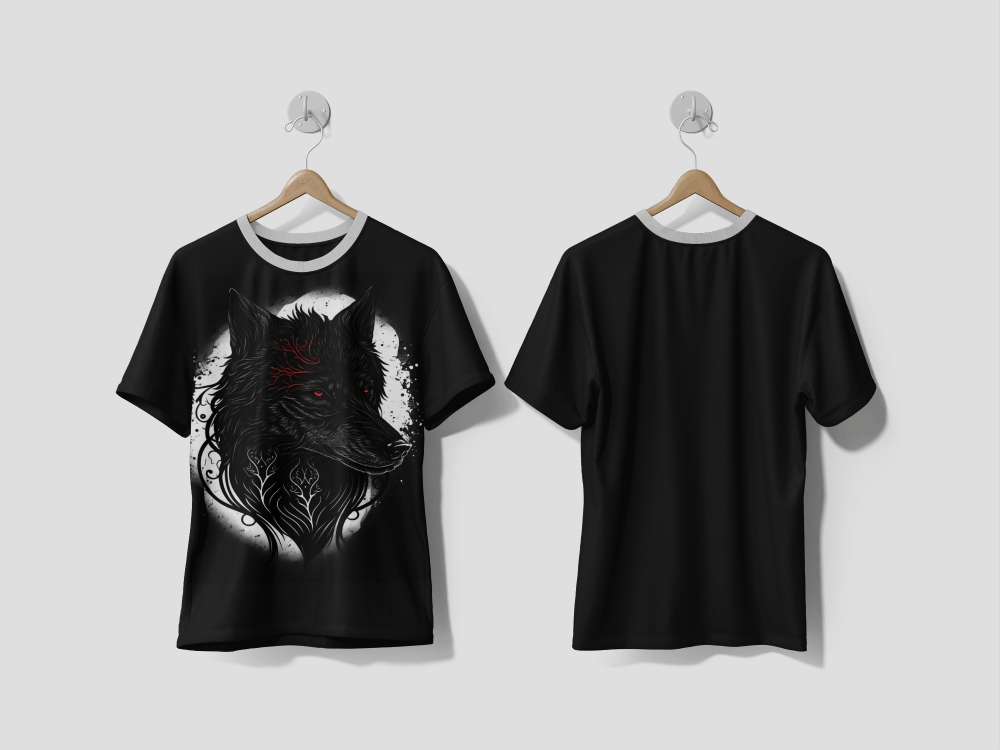 NEXT PRINT wolf design printed t-shirt - Next Print