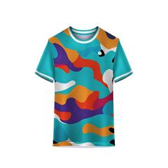 Colourful custom sports t-shirt jersey for cricket football gym and team sports by NextPrint India