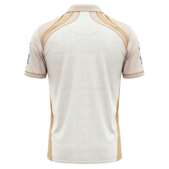 Next Print Cream Gold Custom Cricket Jersey – Personalized Name Number Team Jersey | Premium Sublimation Sports Wear India