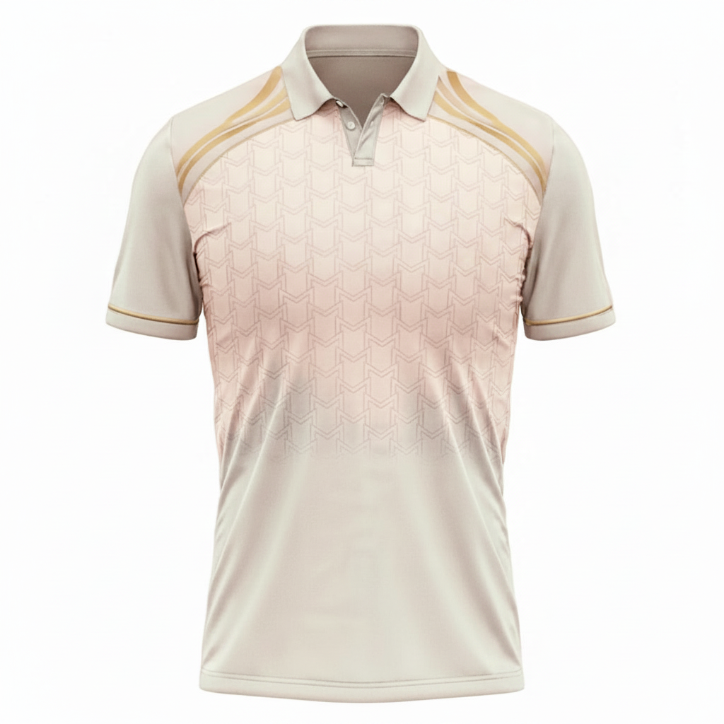 Next Print Cream Gold Custom Cricket Jersey – Personalized Name Number Team Jersey | Premium Sublimation Sports Wear India