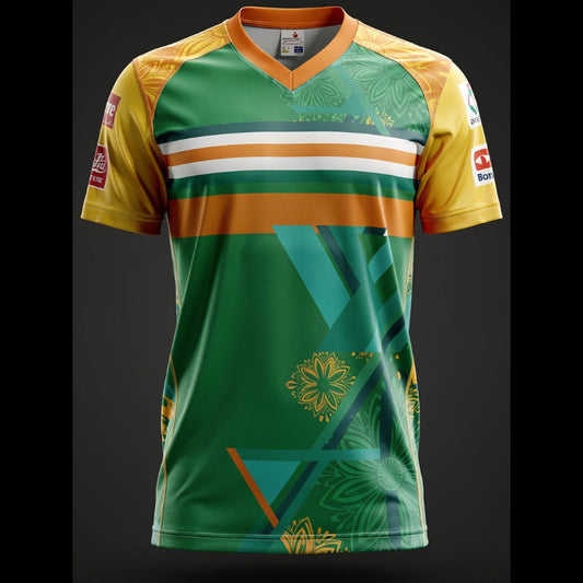 Proud India stands tall tricolor graphic jersey