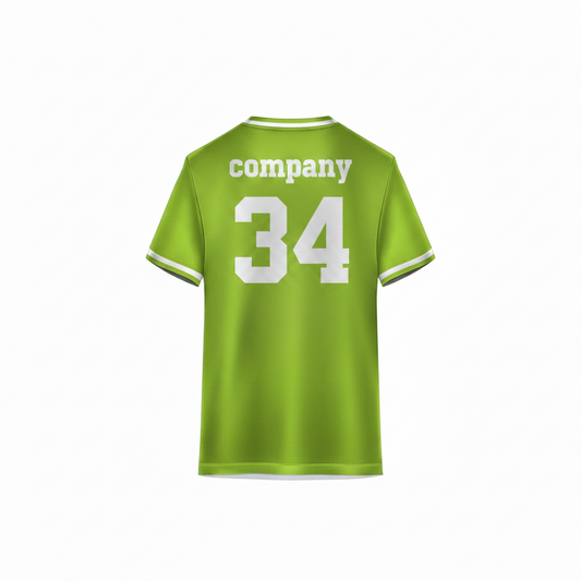 Premium green sports t-shirt with custom name and number printing